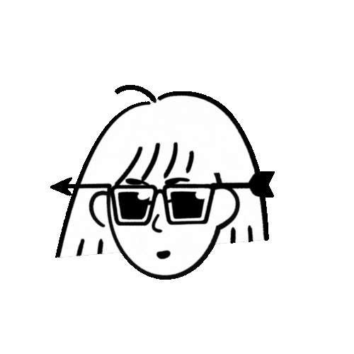 Illustrated avatar with doodles